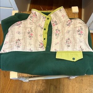 Floral Accent Green Sweater